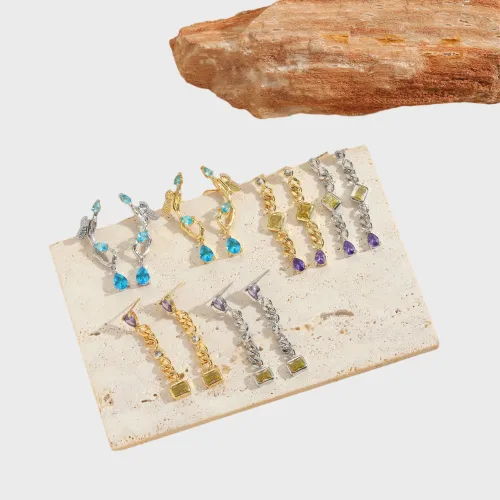 Copper Drop Earrings