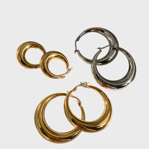 Stainless Steel Hoop Earrings