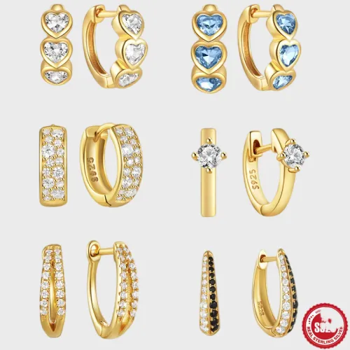 925 Sterling Silver Hoop Earrings