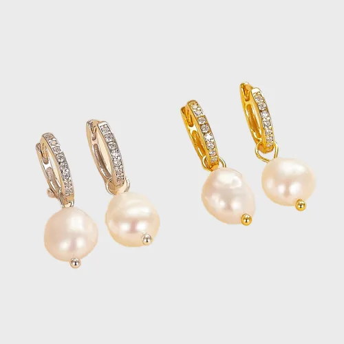 Freshwater Pearl Hoop Earrings