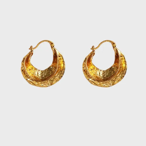 Brass Hoop Earrings