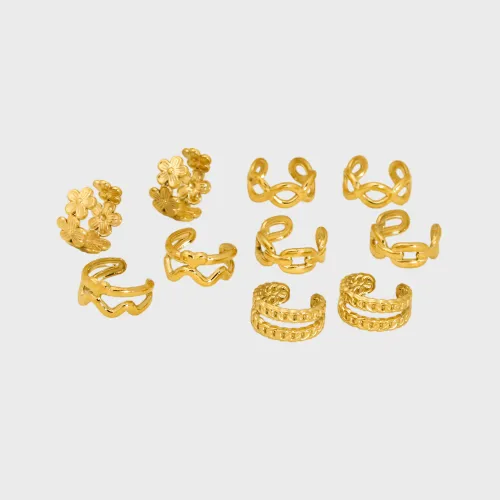 Aretes De Clip De Acero Inoxidable