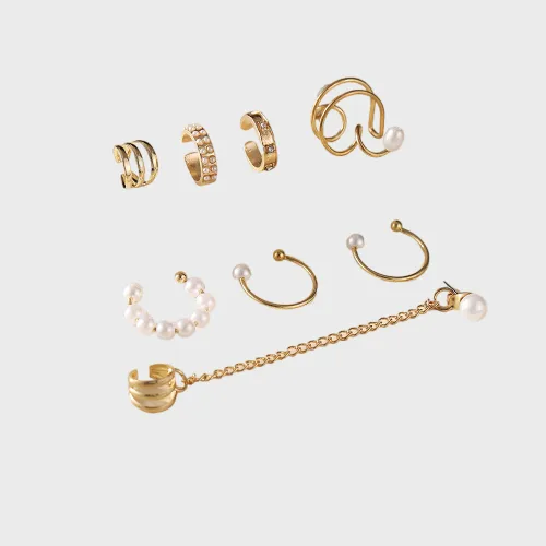 Alloy Clip Earrings