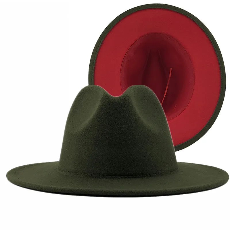 Sombrero De  De Estilo Europeo Y Americano, Nuevo Estilo Exterior, Sombrero Interior De Zafiro Rosa Rojo, Sombrero De Jazz De Estilo Étnico, Sombrero De Cachemira De Fieltro display picture 11