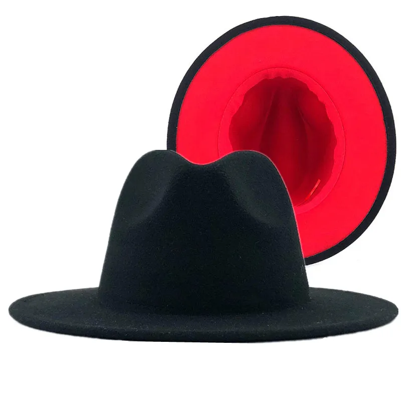 Sombrero De  De Estilo Europeo Y Americano, Nuevo Estilo Exterior, Sombrero Interior De Zafiro Rosa Rojo, Sombrero De Jazz De Estilo Étnico, Sombrero De Cachemira De Fieltro display picture 8