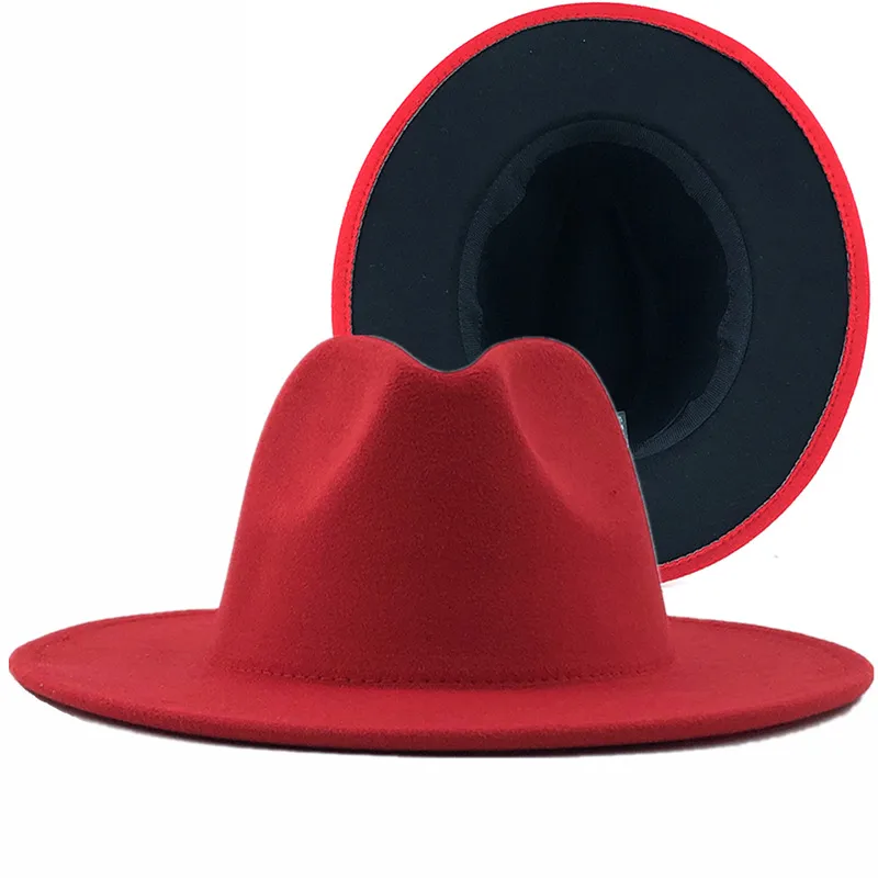 Sombrero De  De Estilo Europeo Y Americano, Nuevo Estilo Exterior, Sombrero Interior De Zafiro Rosa Rojo, Sombrero De Jazz De Estilo Étnico, Sombrero De Cachemira De Fieltro display picture 15