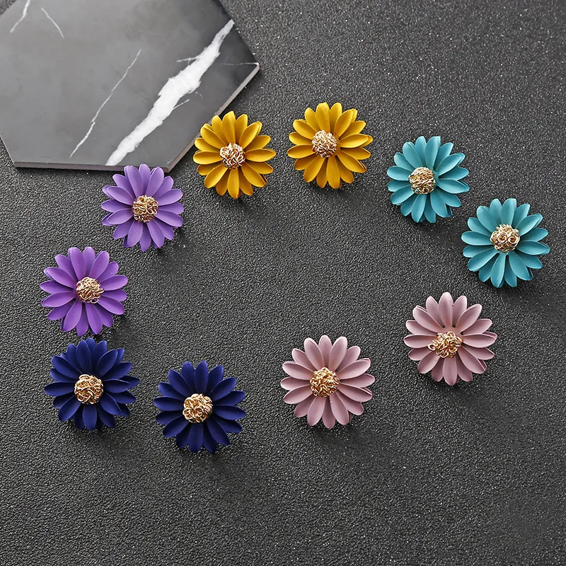 1 Pair Flower Fashion Alloy Ear Studs display picture 2