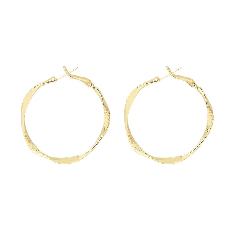 Geometric Fashion Alloy Twist Hoop Earrings display picture 5