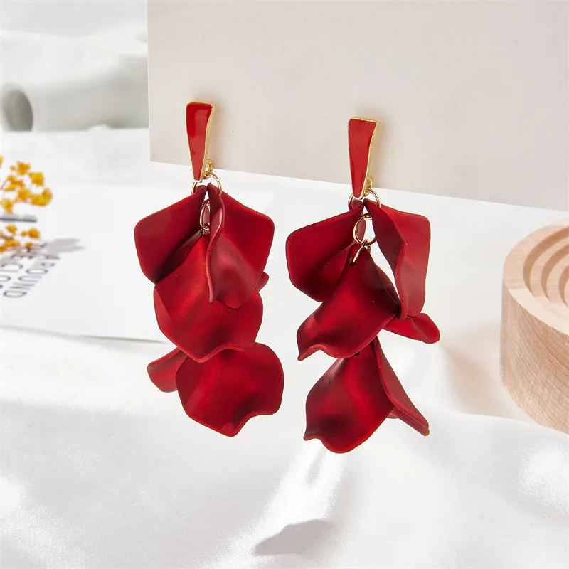 Elegant Flower Alloy Drop Earrings display picture 8