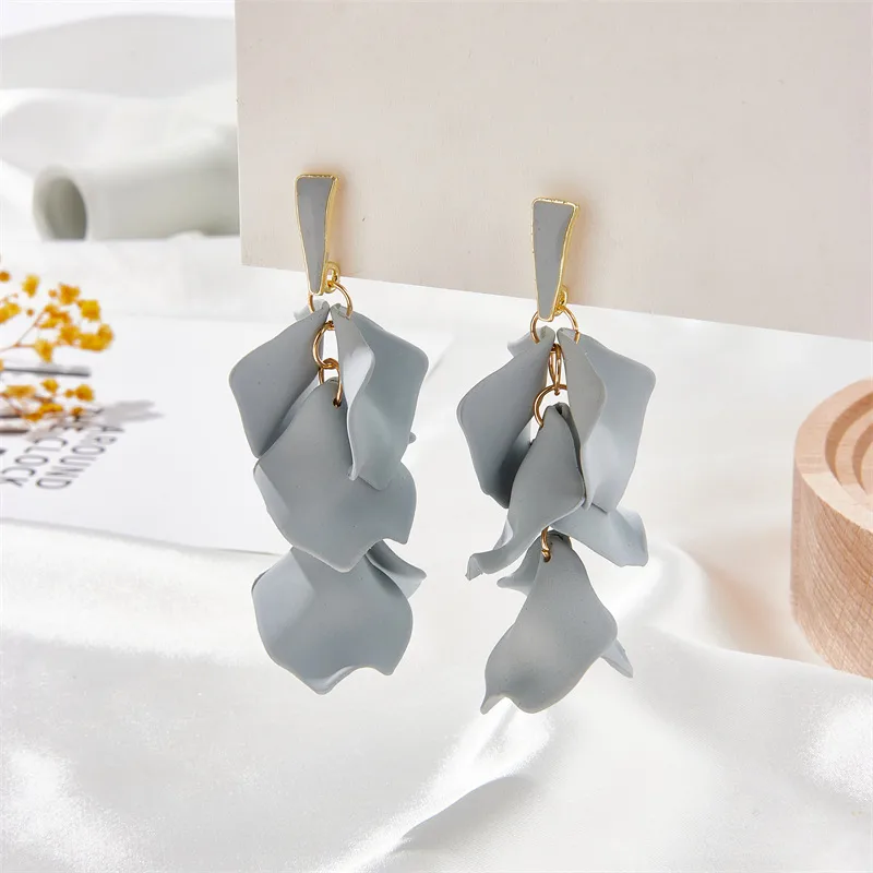 Elegant Flower Alloy Drop Earrings display picture 13