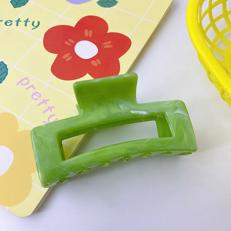 New Marble Pattern 8.5cm Solid Color Grab Clip Hair Clip display picture 7