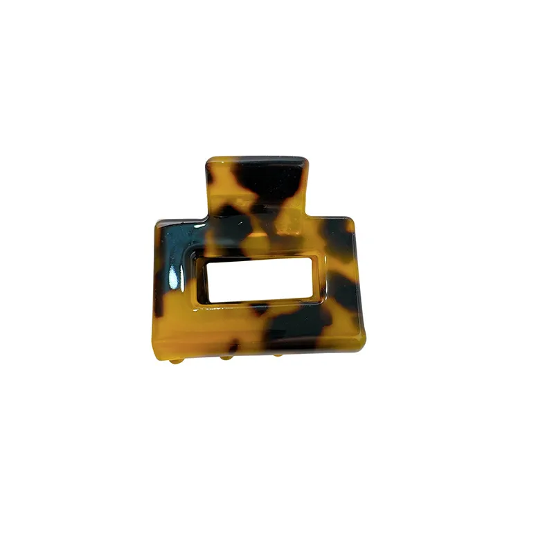 Retro Tortoiseshell Mini Square Hair Clip display picture 5