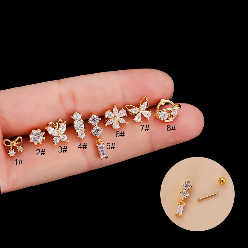 Wholesale 1 Piece Ear Cartilage Rings & Studs Fashion Butterfly 316 ...