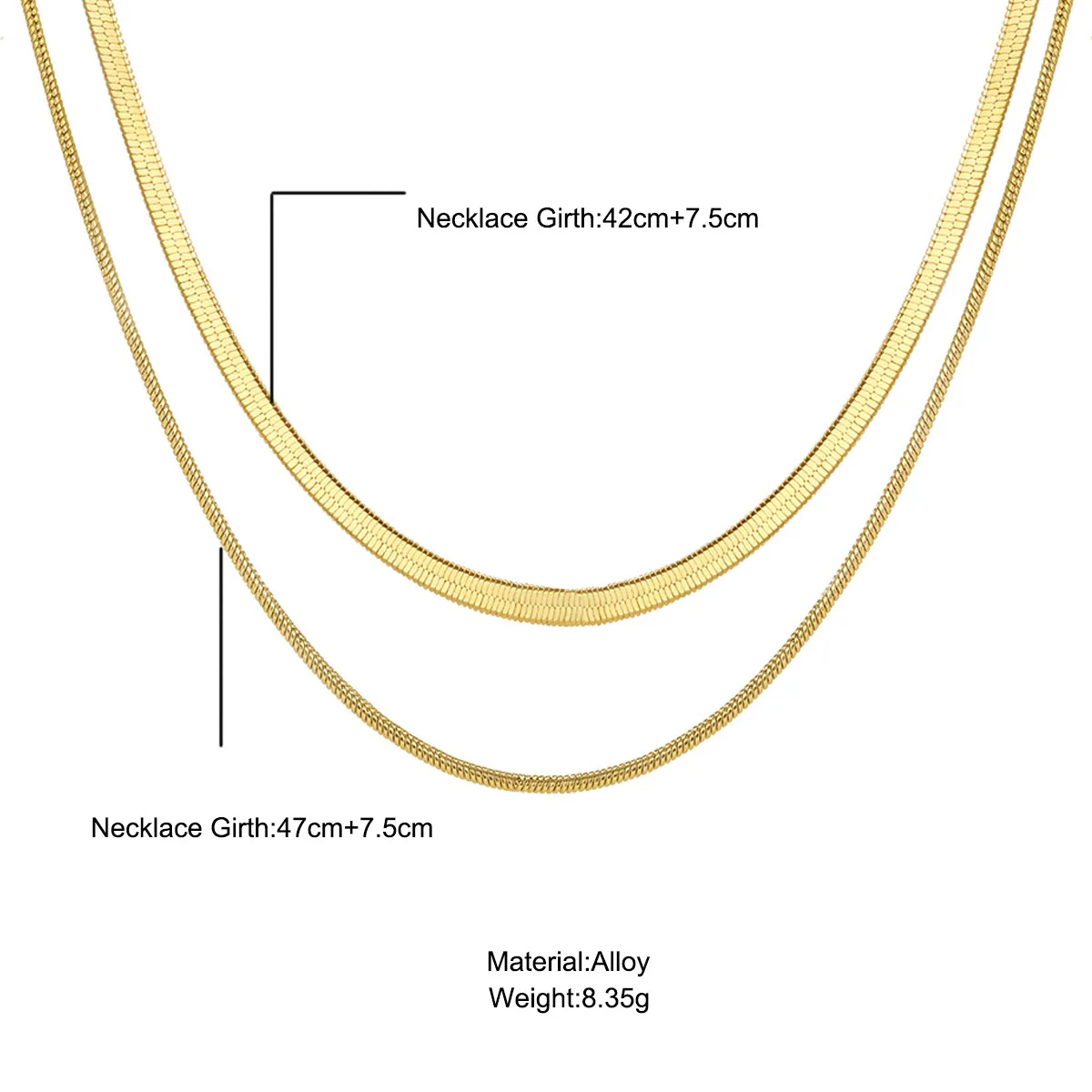 Geométrico Elegante Ropa De Calle Aleación Collares En Capas Venta Al Por Mayor display picture 1