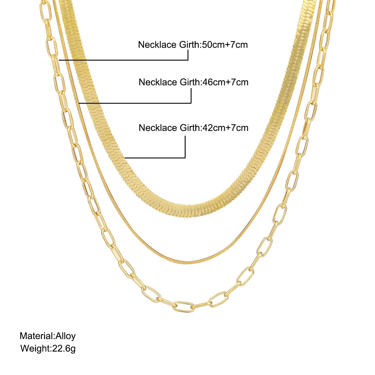 Geométrico Elegante Ropa De Calle Aleación Collares En Capas Venta Al Por Mayor display picture 2