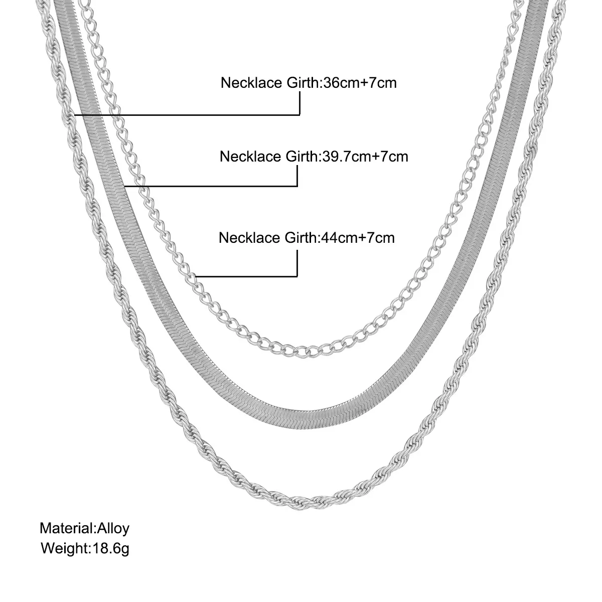 Geométrico Elegante Ropa De Calle Aleación Collares En Capas Venta Al Por Mayor display picture 4
