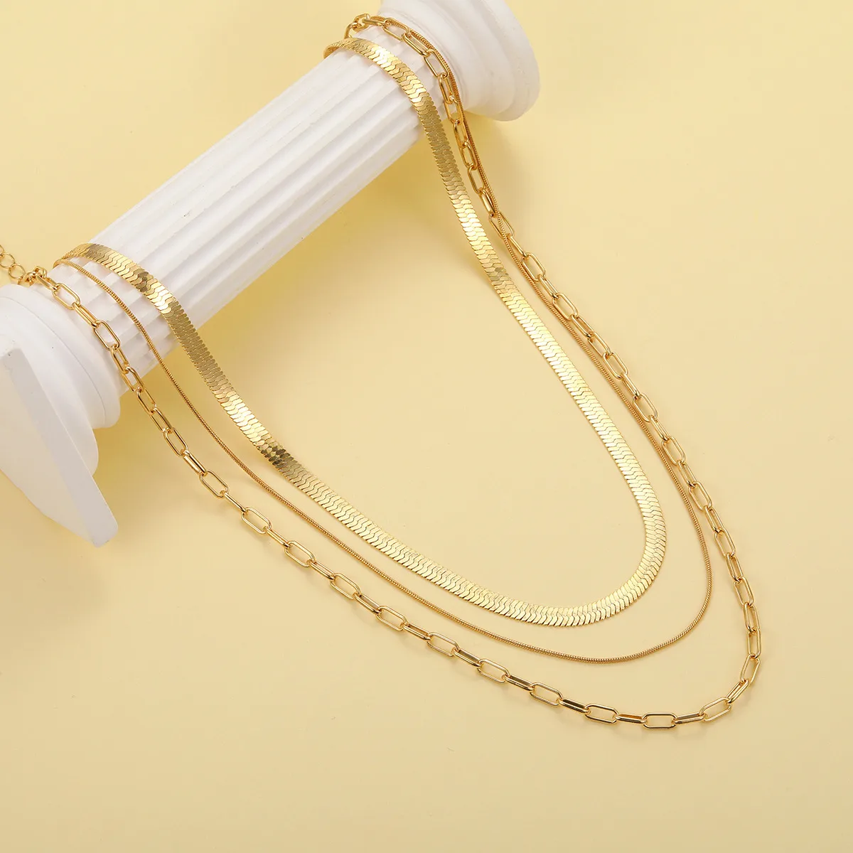 Geométrico Elegante Ropa De Calle Aleación Collares En Capas Venta Al Por Mayor display picture 8