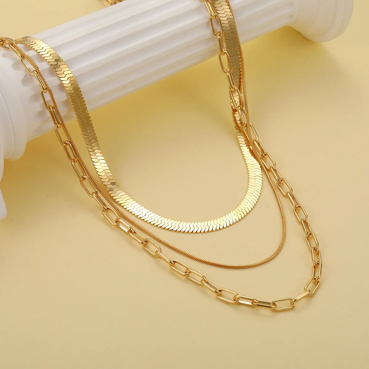 Geométrico Elegante Ropa De Calle Aleación Collares En Capas Venta Al Por Mayor display picture 10