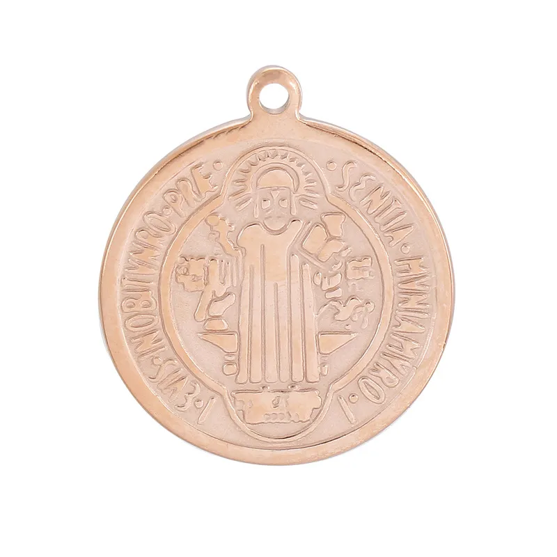 1 Piece Stainless Steel 18K Gold Plated Human Exorcist Pendant display picture 4