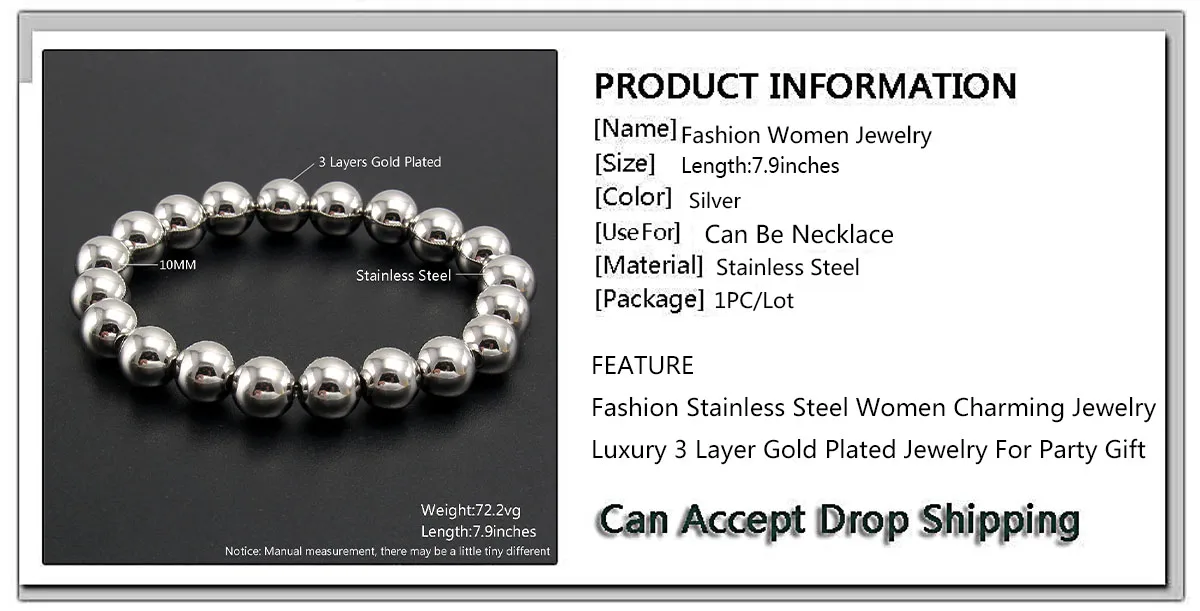 Round Hip-Hop Retro 304 Stainless Steel Bracelets In Bulk display picture 10