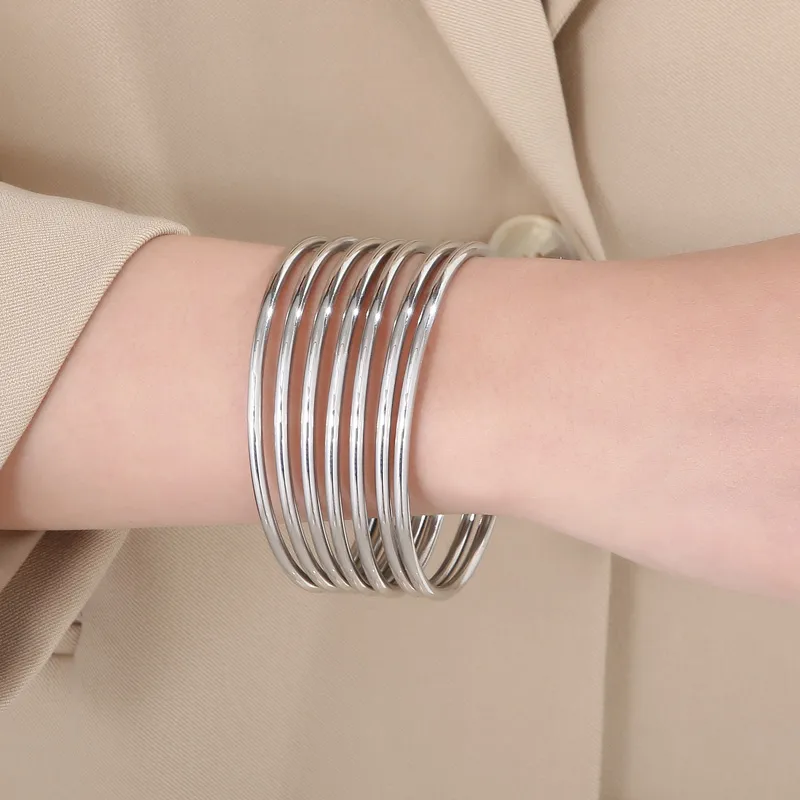 Color Sólido Formal Acero Inoxidable Brazalete Al Mayoreo display picture 7