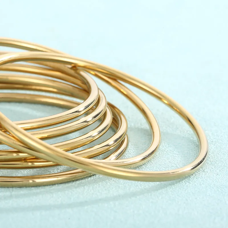 Couleur Unie Formel Acier Inoxydable Bracelet En Masse display picture 2