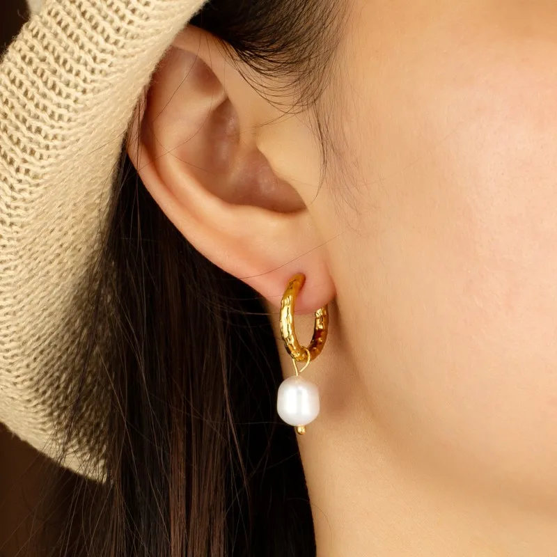 1 Par Color Sólido Estilo Vintage Acero Inoxidable Chapado En Oro Enchapado Aretes display picture 4