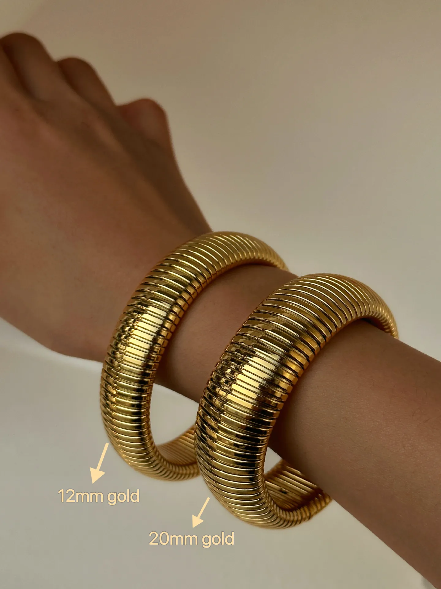 Solid Color IG Style Basic 18K Gold Plated 304 Stainless Steel Bangle In Bulk display picture 10