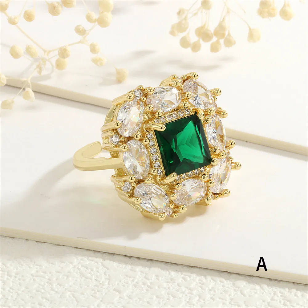 Cuadrado Cobre Embutido Anillos Abiertos display picture 2