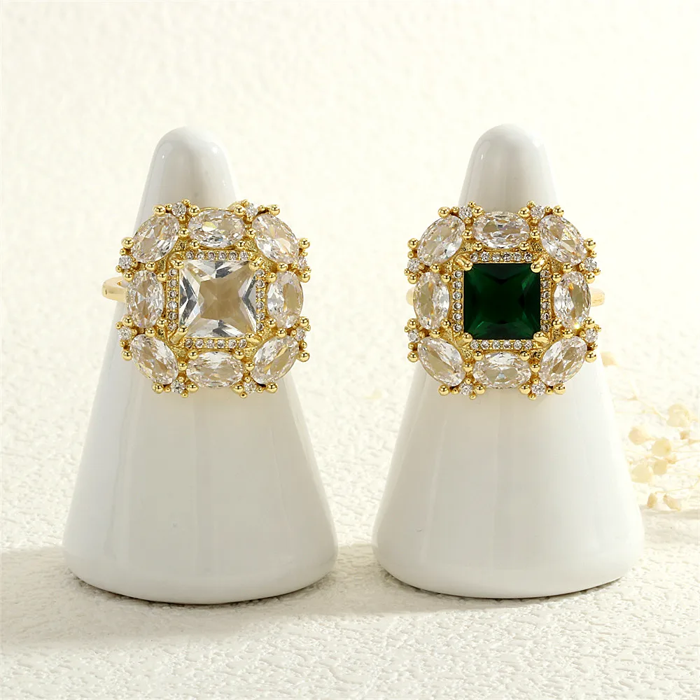 Cuadrado Cobre Embutido Anillos Abiertos display picture 3