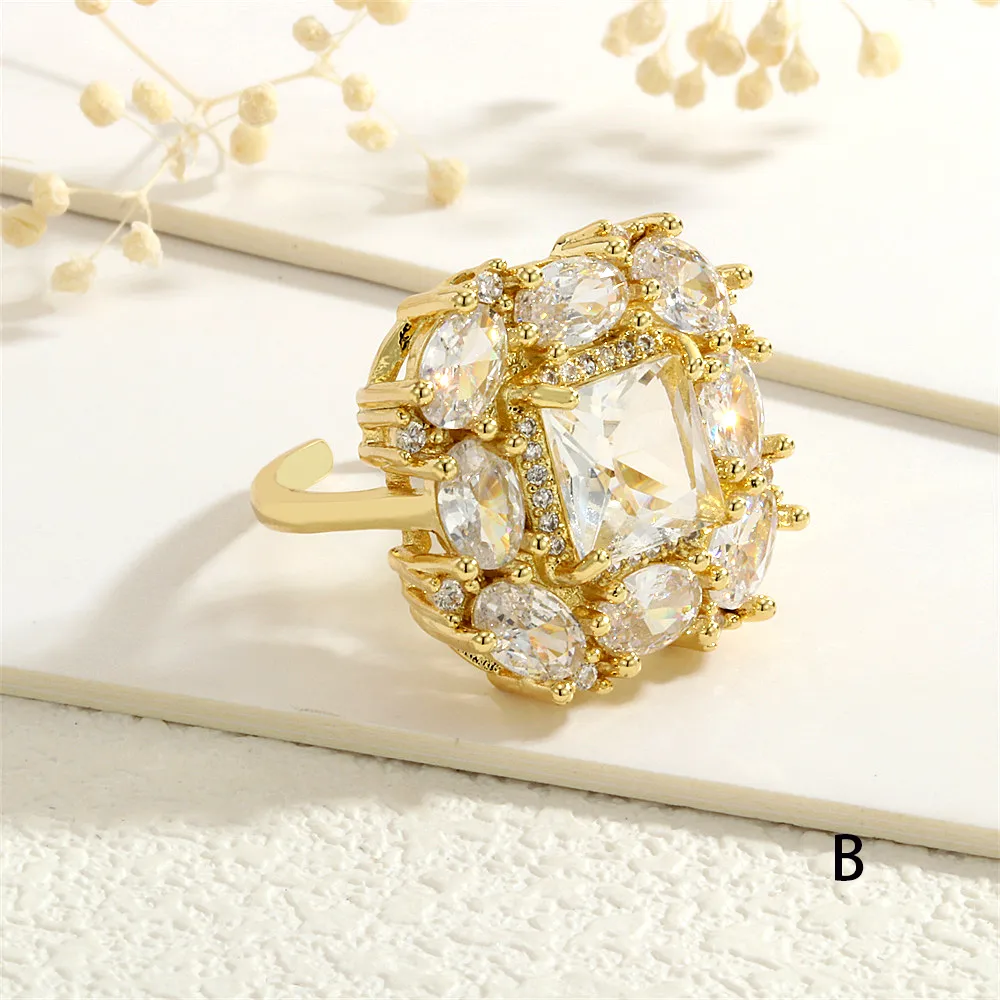 Cuadrado Cobre Embutido Anillos Abiertos display picture 5