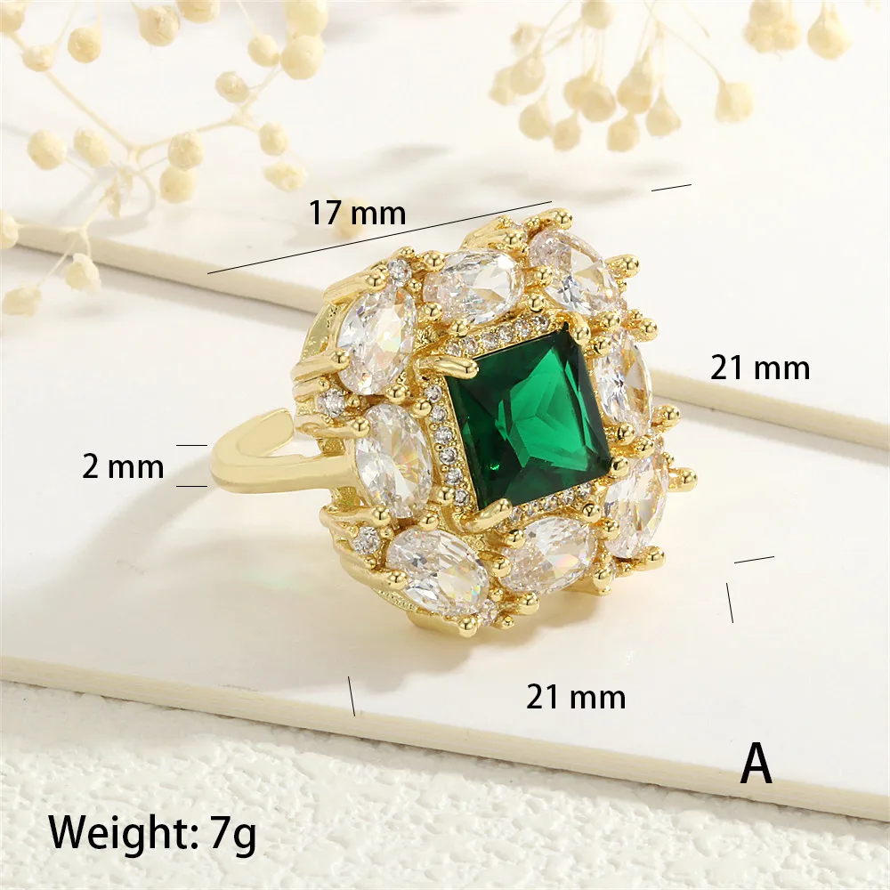 Cuadrado Cobre Embutido Anillos Abiertos display picture 4