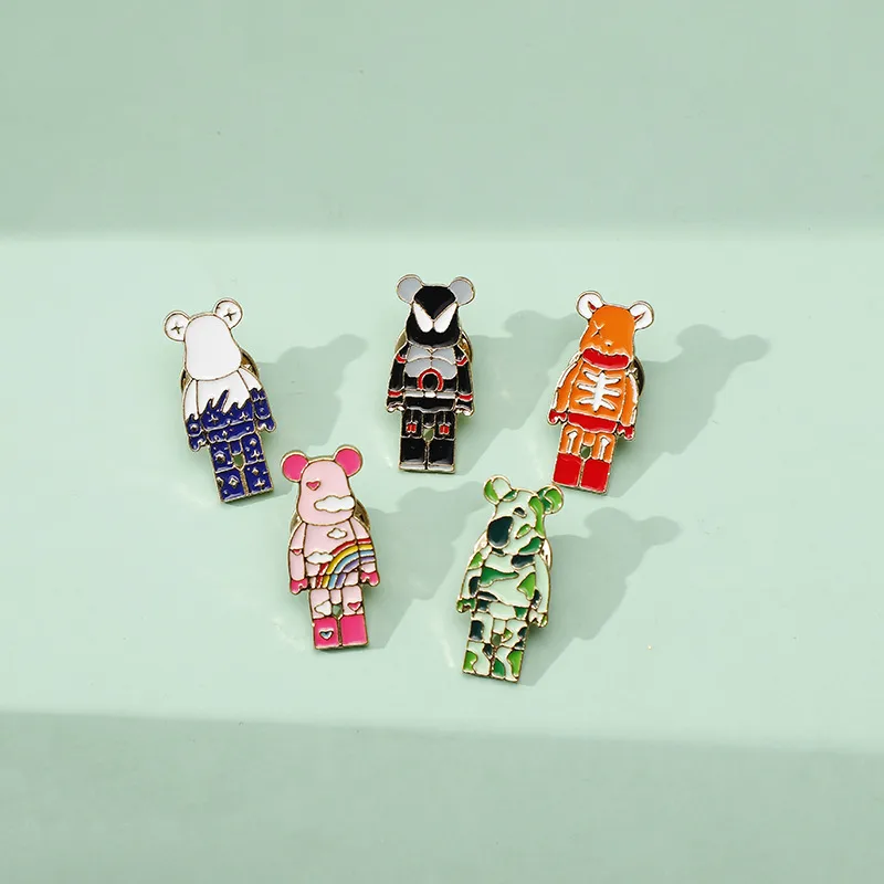 Rabbit Animal Panda Accessories Cartoon Style Cute Cowboy Style Badge Brooches Collar Pin Alloy Office Outdoor Daily Button Pin display picture 36