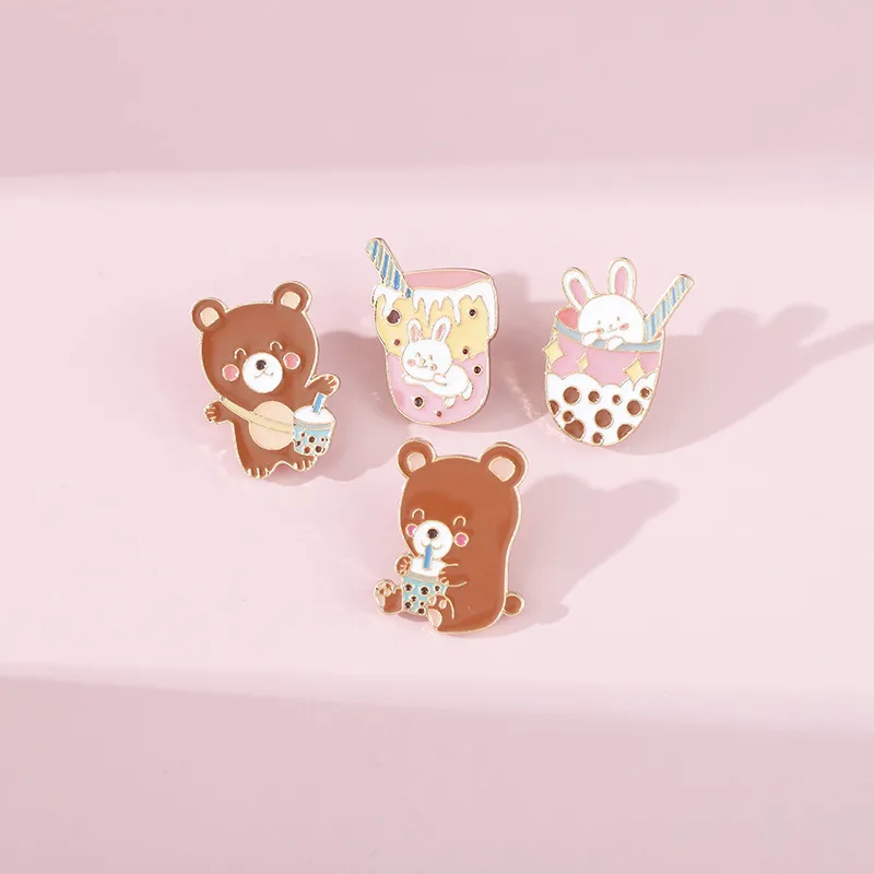 Rabbit Animal Panda Accessories Cartoon Style Cute Cowboy Style Badge Brooches Collar Pin Alloy Office Outdoor Daily Button Pin display picture 34