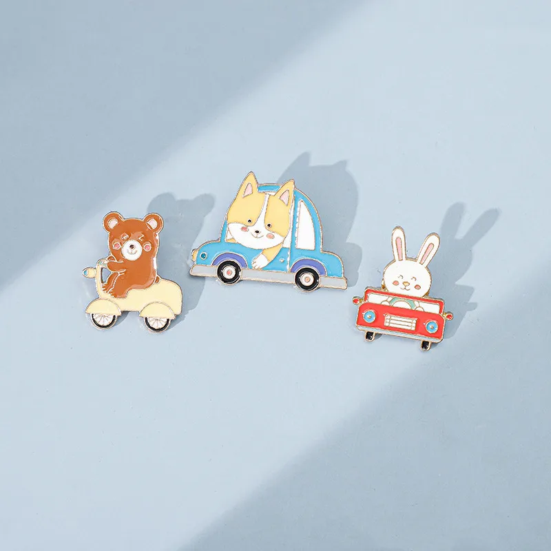 Rabbit Animal Panda Accessories Cartoon Style Cute Cowboy Style Badge Brooches Collar Pin Alloy Office Outdoor Daily Button Pin display picture 37