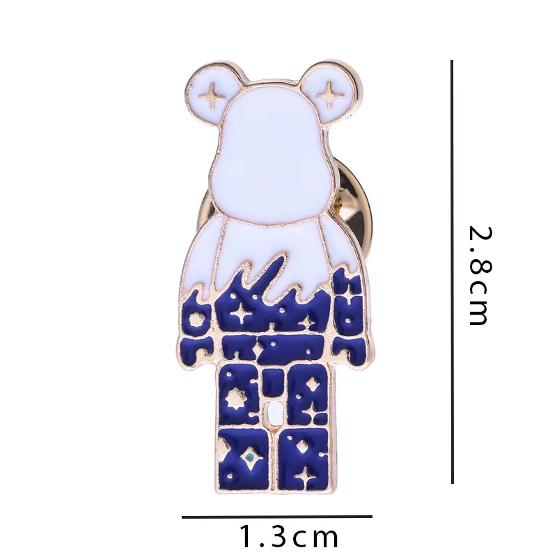 Conejo Animal Panda Accesorios Estilo De Dibujos Animados Lindo Estilo Vaquero Insignia Broches Pasador De Cuello Aleación Oficina Exterior A Diario Pin De Botón display picture 2