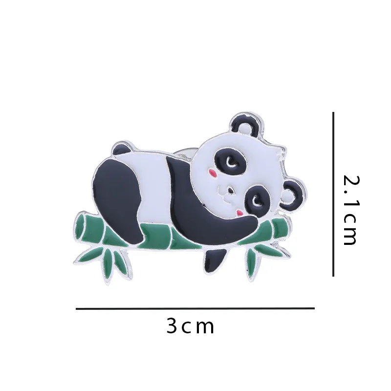 Conejo Animal Panda Accesorios Estilo De Dibujos Animados Lindo Estilo Vaquero Insignia Broches Pasador De Cuello Aleación Oficina Exterior A Diario Pin De Botón display picture 7