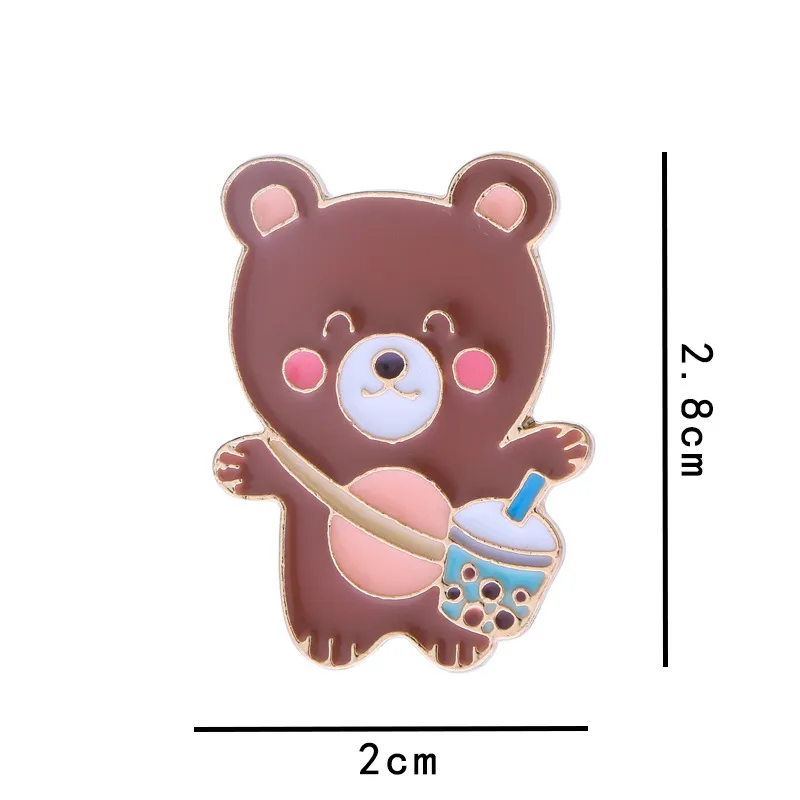 Rabbit Animal Panda Accessories Cartoon Style Cute Cowboy Style Badge Brooches Collar Pin Alloy Office Outdoor Daily Button Pin display picture 5