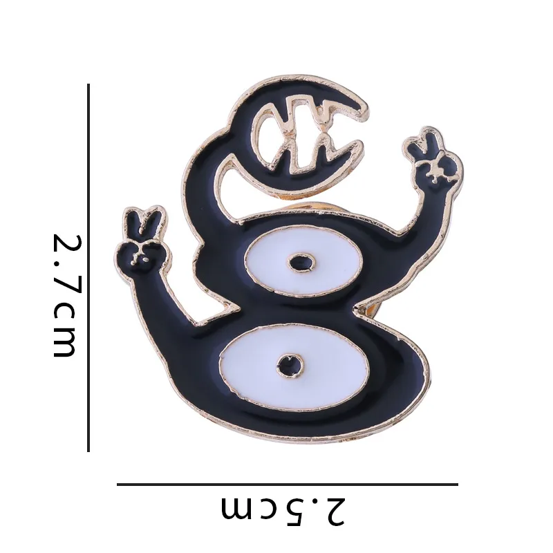 Rabbit Animal Panda Accessories Cartoon Style Cute Cowboy Style Badge Brooches Collar Pin Alloy Office Outdoor Daily Button Pin display picture 24