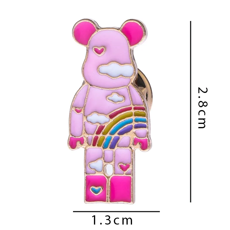 Rabbit Animal Panda Accessories Cartoon Style Cute Cowboy Style Badge Brooches Collar Pin Alloy Office Outdoor Daily Button Pin display picture 31