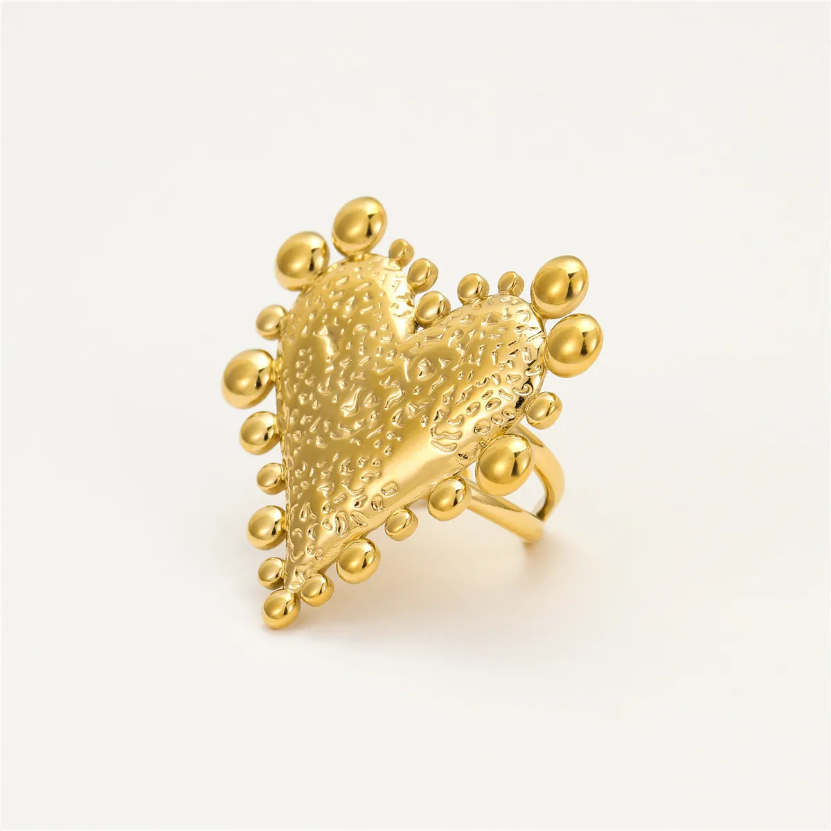 Estilo Simple Acero Inoxidable 304 Forma De Corazón Enchapado Mujeres Anillos Abiertos display picture 6