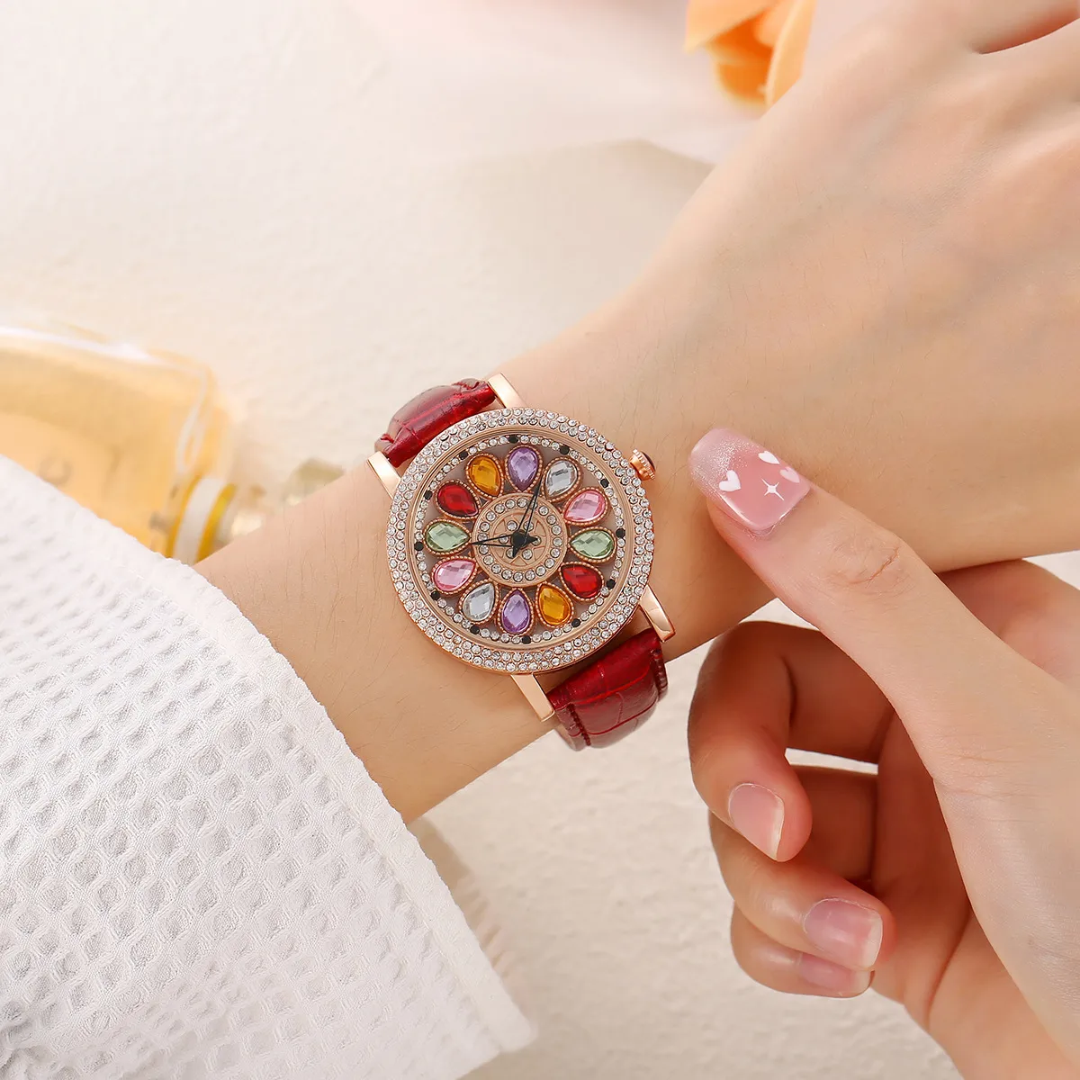 Live New Time-running Watch Women's Non-automatic Large Dial Gipsophila Rhinestone Fashion Women's Watch display picture 10
