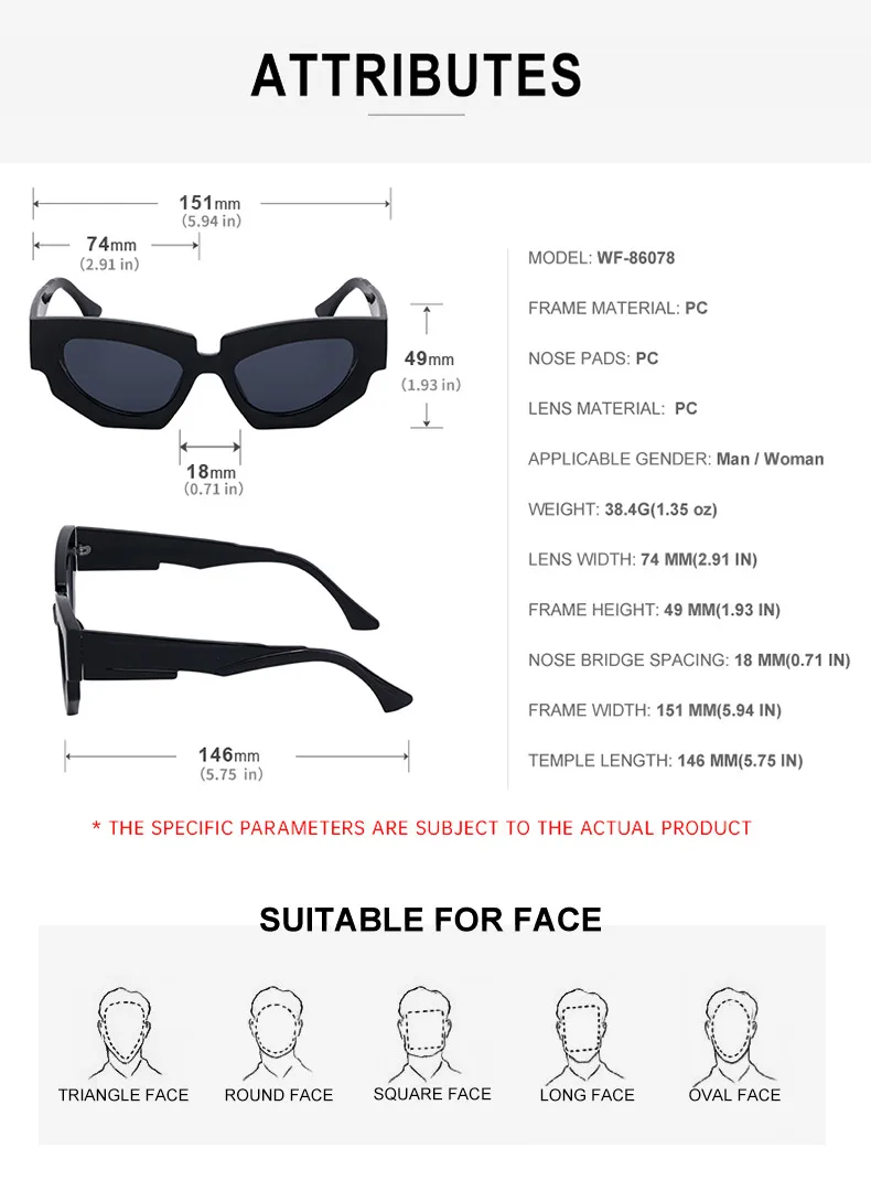 Cat Eye Streetwear Geometric Pc Full Frame Women's Sunglasses display picture 12