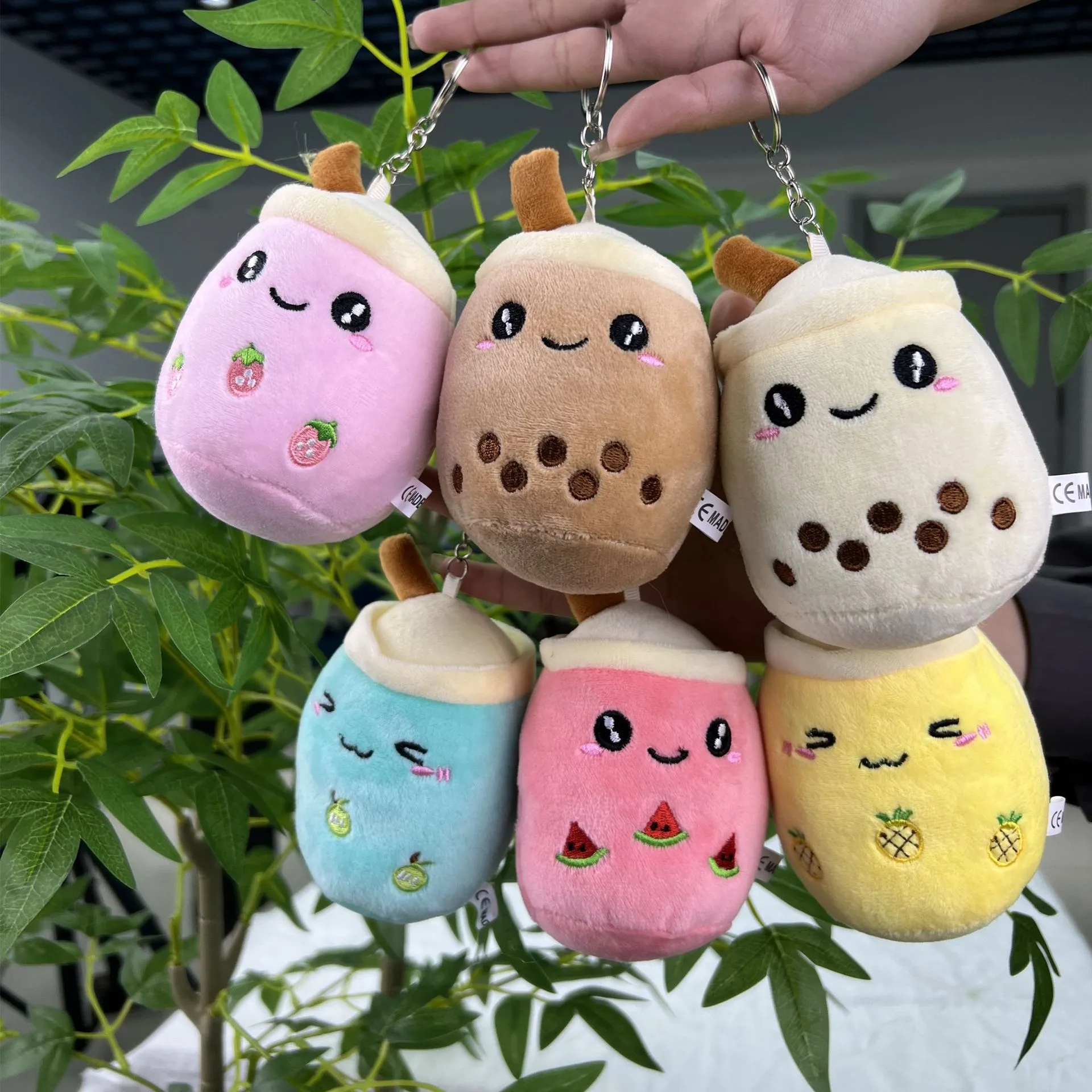 Milk Tea Cup Cute Doll Small Pendant Simulation Milk Tea Shop Gift Grasping Machine Doll Plush Toy Doll Gift display picture 1