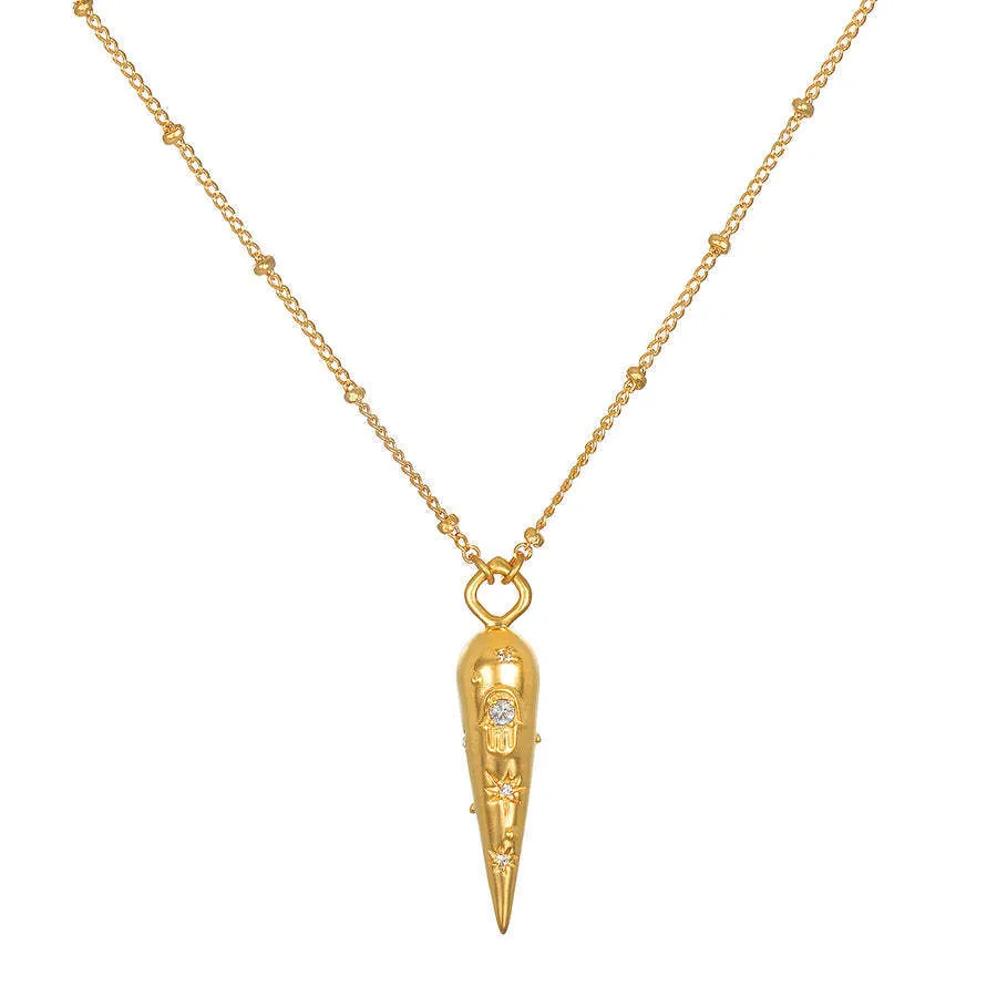 Heart Shape Vintage Style Zircon Gold Plated Cotton Rope Copper Pendant Necklace Wholesale display picture 5