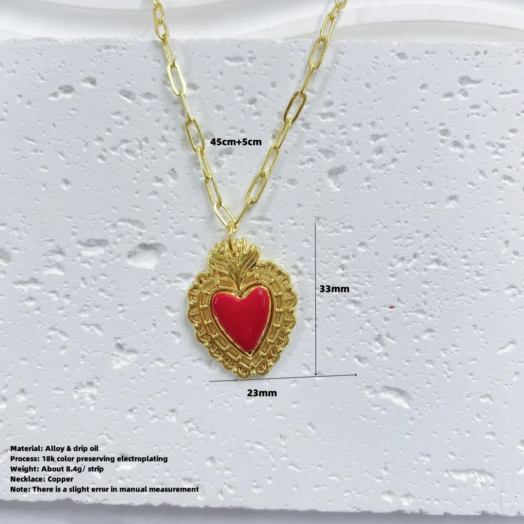 Double Love Angel Demon Glam Gothic Exaggerated Copper 18K Gold Plated Pendant Necklace Polishing Lobster Trigger Clasp Closure display picture 14