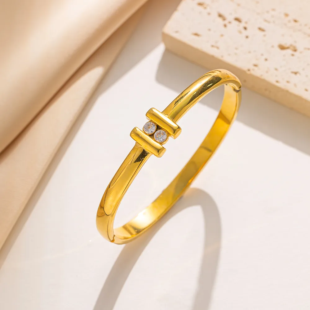 Wholesale Solid Color Basic Modern Style Classic Style 18K Gold Plated ...
