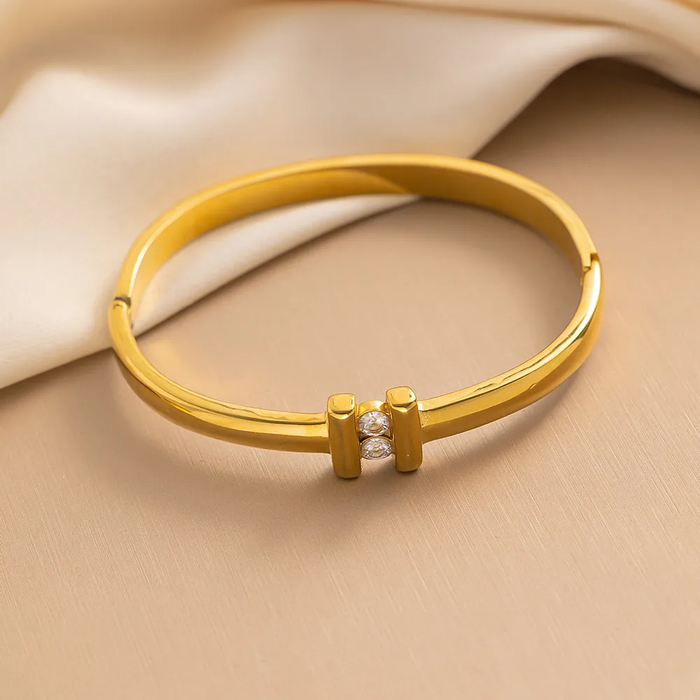 Wholesale Solid Color Basic Modern Style Classic Style 18K Gold Plated ...