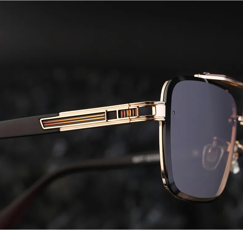 Retro Streetwear Color Block Pc Square Full Frame Men's Sunglasses display picture 13