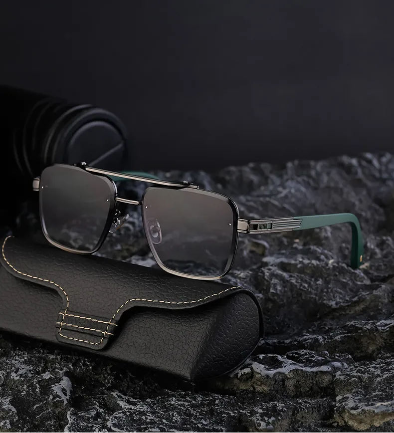 Retro Ropa De Calle Bloque De Color Ordenador Personal Cuadrado Fotograma Completo Gafas De Sol Hombre display picture 22